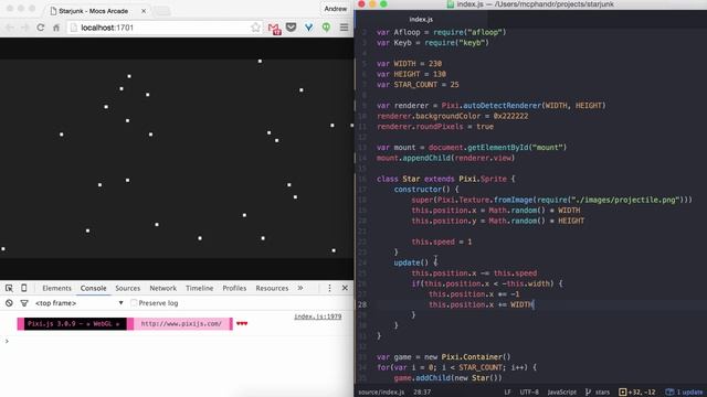 Sidescrolling Parallax Starscape (in Pixi) смотреть онлайн