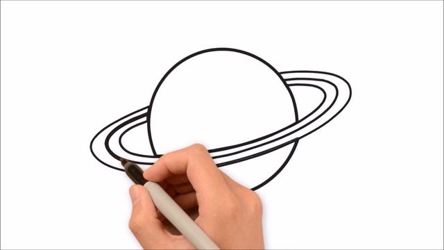 How To Draw A Saturn Easy Step By Step / Как нарисовать планету сатурн