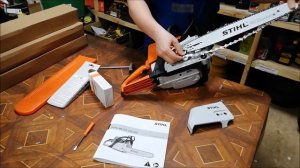Бензопила Stihl MS 250. Распаковка, сборка, комплектация