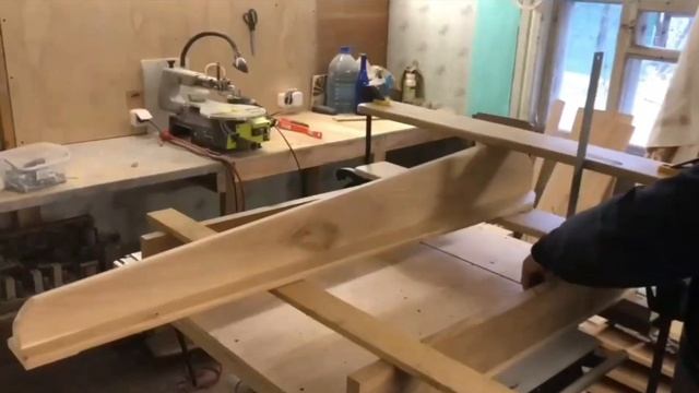 Детские качели-самолет из дуба. Полный процесс изготовления смотреть онлайн
