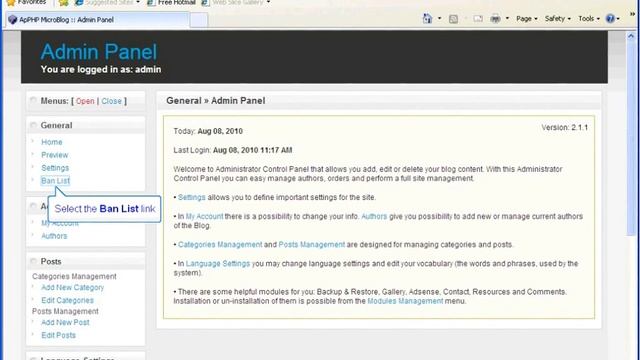 ApPHP MicroBlog General Settings Tutorial смотреть онлайн