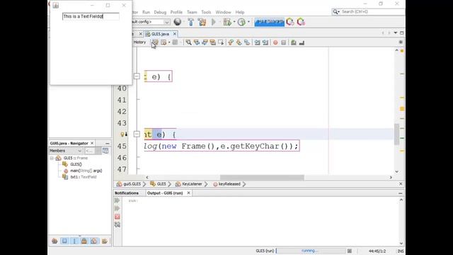 GUI 5 Key Listener and Mouse Listener смотреть онлайн