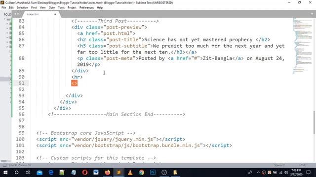 Web Design Beginners Tutorial 2020 Bangla Blog Template Design by bootstrap 4 Part 2 смотреть онлайн