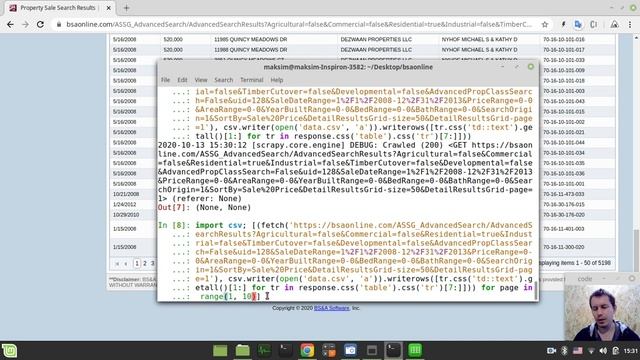 WEB SCRAPING TABLES from WEBSITES in ONE LINE of PYTHON CODE written within a SCRAPY SHELL смотреть онлайн