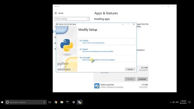 Python : How to Uninstall Python Windows 10 смотреть онлайн