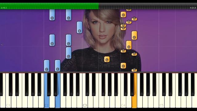 Taylor Swift - "Getaway Car" Piano Tutorial - Chords - How To Play - Cover смотреть онлайн