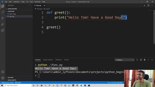 Introduction to Python - Part 15 - Functions смотреть онлайн