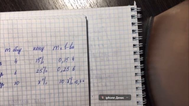 Смешали 4 литра 15–процентного водного раствора некоторого вещества с 6 литрами 25–процентного смотреть онлайн