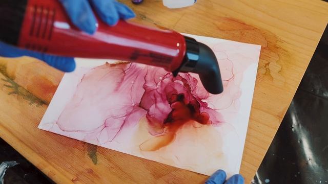ALCOHOL INK PAINTING DEMO ON YUPO PAPER In 4K - What you need to Paint - Alcohol Ink for Beginners. смотреть онлайн