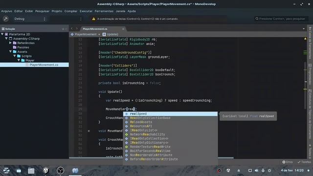 CROUCHING E REORGANIZAÇÃO DE CÓDIGO #4 CRIANDO JOGO PLATAFORMA COMPLETO NO UNITY смотреть онлайн