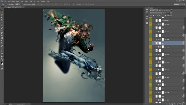 Liquify Photoshop Effect Tutorial | Automatically create liquid effects смотреть онлайн