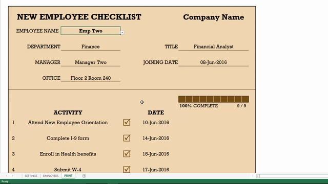 New Employee Checklist - Free Excel Template - Tour смотреть онлайн