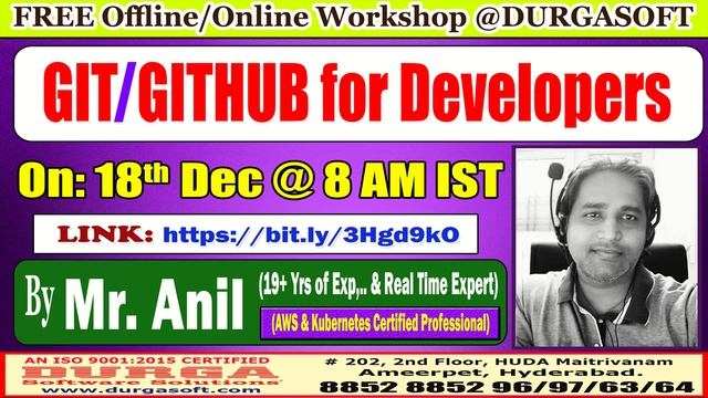 GIT/GITHUB for Developers (FREE Workshop) Offline/Online Training @ DURGASOFT смотреть онлайн