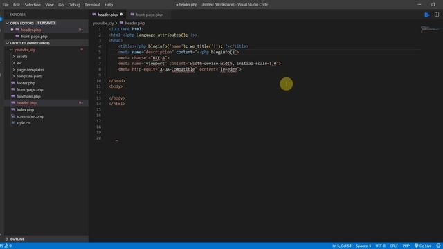 Setting Up The header.php In WordPress смотреть онлайн