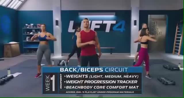 Liift4 - week 1 - 2 back and biceps - circuit смотреть онлайн
