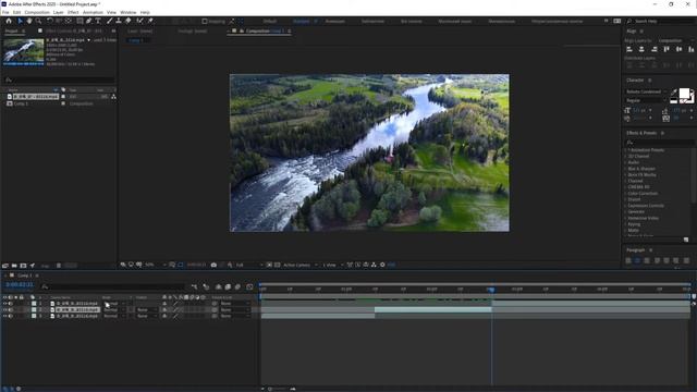 Как обрезать видео в After Effects смотреть онлайн