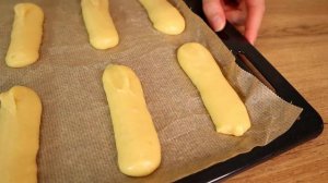 САМЫЕ Вкусные Эклеры с БЕЛКОВЫМ ЗАВАРНЫМ кремом / БЕЛКОВЫЙ заварной крем для эклеров БЕЗ МАСЛА