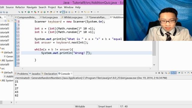Dickson's Java101 Tutorial 9 - Addition Quiz смотреть онлайн
