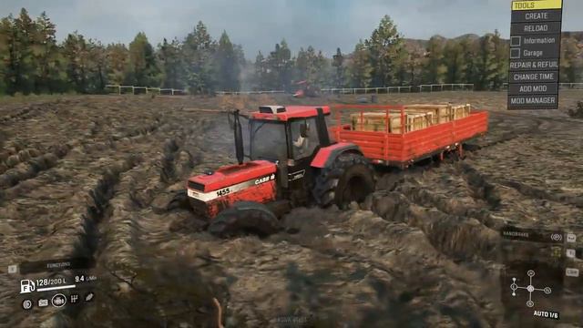 SnowRunner - CASE IH 1455 XL Tractor Stuck In The Mud смотреть онлайн
