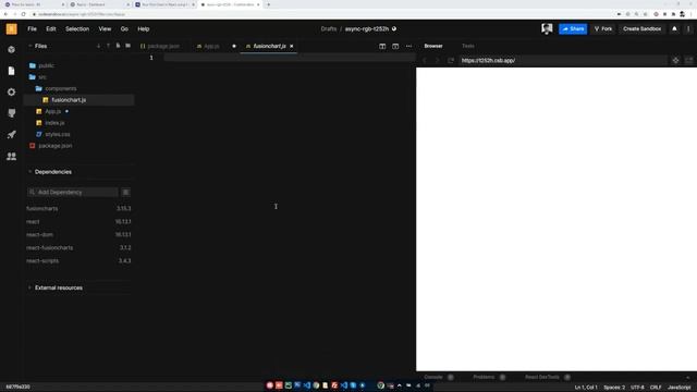 ReactJS: Using Fusioncharts in CodeSandbox смотреть онлайн