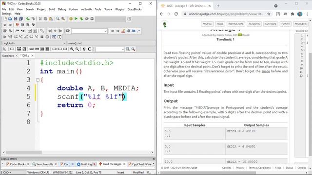uri online judge problem 1005 solution | c programming in bangla смотреть онлайн