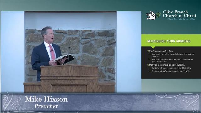 How to Handle Your Burdens in Life; Psalm 55:22. 12-2-18 AM Service смотреть онлайн