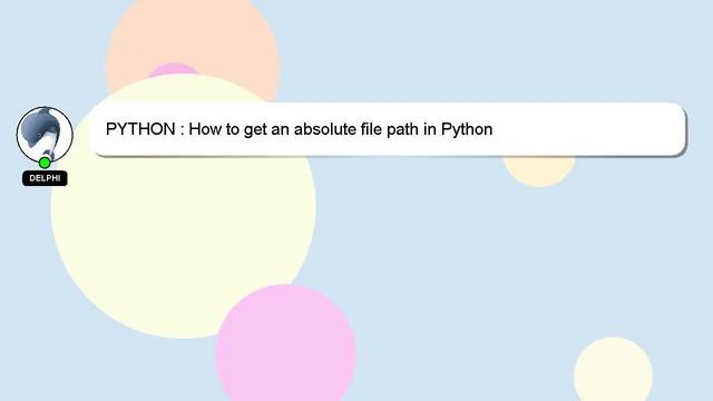 PYTHON : How to get an absolute file path in Python смотреть онлайн