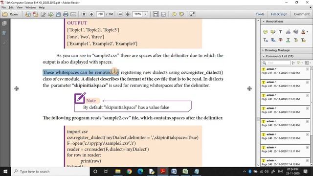 +2 CS Python Part 46 Read CSV file in Python with default/custom delimiter & Data with Spaces/Quote смотреть онлайн