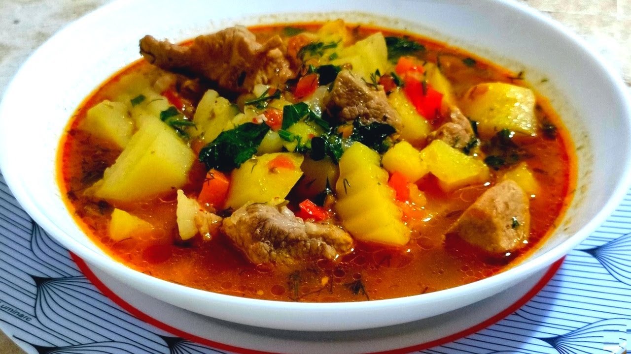 СОУС С МЯСОМ И ОВОЩАМИ🥩Быстрый и Вкусный Обед🥔Ольгины Рецепты. смотреть онлайн