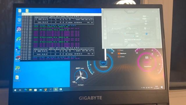 Перенастройка, устранение проблемы с работой ноутбука GIGABYTE G5 в майнинге смотреть онлайн