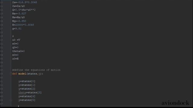 Aircraft simulation using MATLAB and Python смотреть онлайн