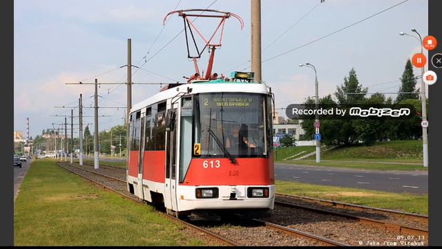 "От первого дня до современности" трамвай "БКМ 60102" #613 в Витебске смотреть онлайн