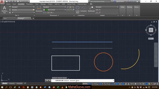 How to Use Centerline Between Two Lines in Autocad- Draw Centerline- Centerline Autocad Tutorial смотреть онлайн