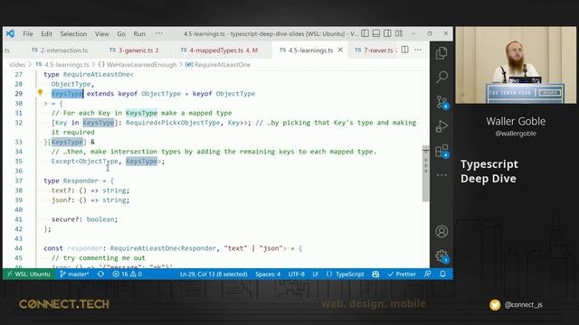 Connect.Tech 2022 - Waller Goble - Typescript Deep Dive смотреть онлайн
