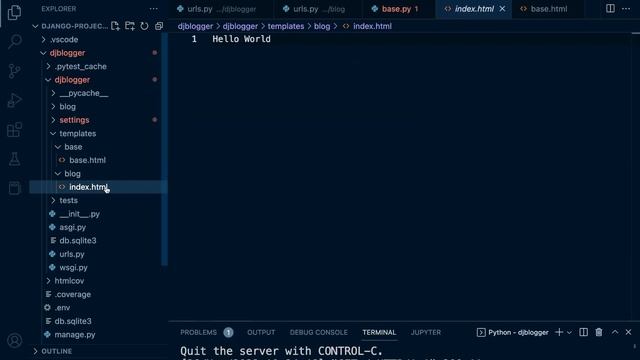 Django Base Template | Django Project | djblogger | 23 смотреть онлайн