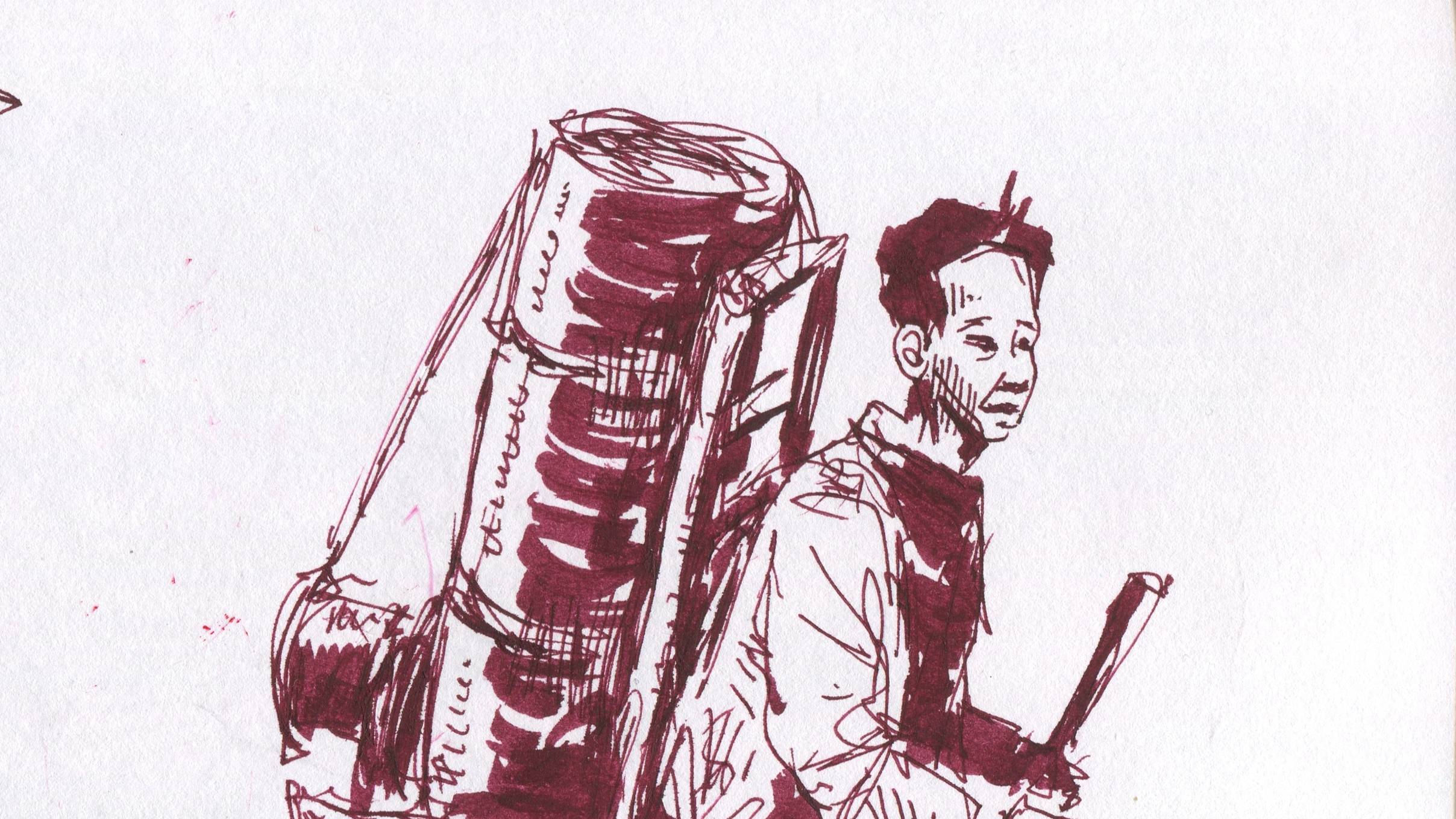 Скетч002_ручка Pilot Parallel Pen (Параллельпен)