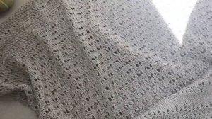 Что связала. Ажурная круглая кокетка спицами сверху. Обзор с примеркой.