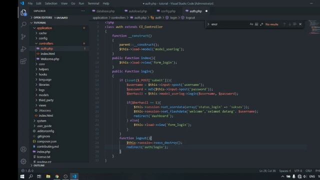Membuat login logout menggunakan Bootstrap 4 dan CI3 смотреть онлайн