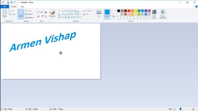 How to rotate text in Paint смотреть онлайн