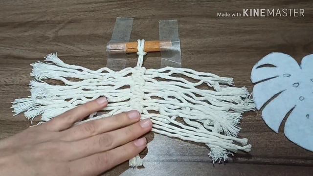 Makrome deve tabani yapragi yapimi // How to make Monstera deliciosa with macrame смотреть онлайн