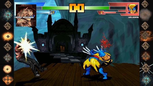 Freddy Krueger ( Nightmare on Elm ) vs Wolverine ( Marvel Comic ) Ultimate Mugen Fight смотреть онлайн