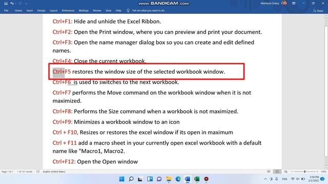 Ctrl F1 to Ctrl F12 | Excel Shortcut Key |Keyboard Shortcut Key | Functions Key #moc смотреть онлайн