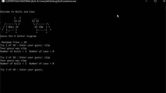 Bulls and Cows - C++ Work Guessing Game смотреть онлайн