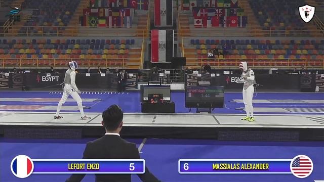 Cairo World Cup 2023 SMF - L4 - Enzo Lefort FRA v Alexander Massialas USA смотреть онлайн