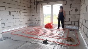 УКЛАДКА ТРУБЫ ТЁПЛОГО ВОДЯНОГО ПОЛА/ПРОДОЛЖЕНИЕ