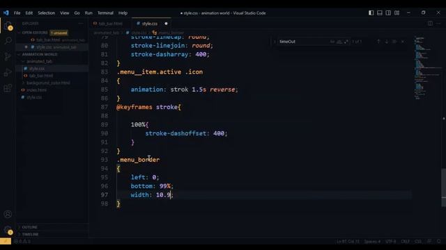 Animated tab bar, create nav bar on html css and react js, JavaScript смотреть онлайн