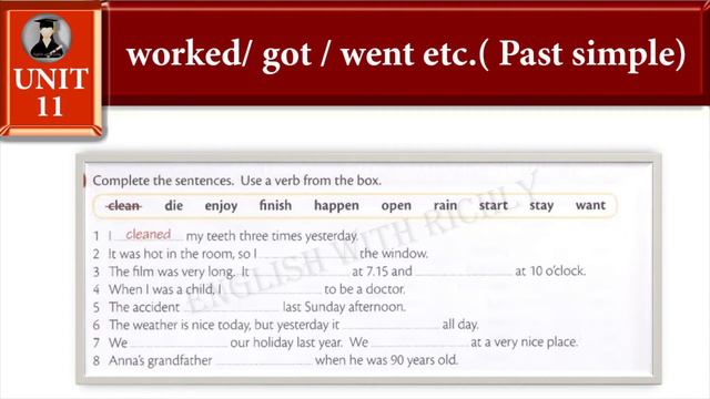 Present Simple (worked / got / went etc.)/unit 11 / Essential Grammar book 1 / தமிழில் смотреть онлайн