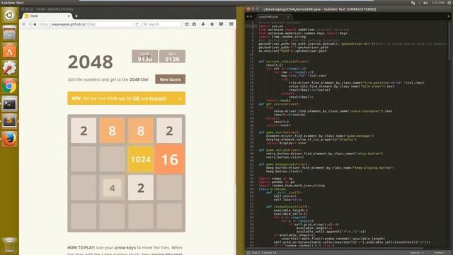 Automatic 2048 Cracking Machine (python) смотреть онлайн