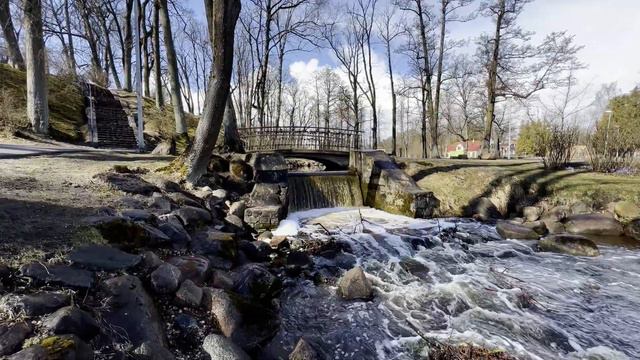 Парк Аркадия и пруд Марас, Рига. Красивые места в Латвии. смотреть онлайн