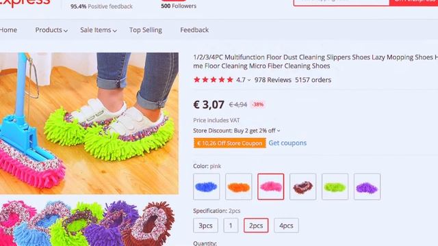 Multifunction Floor Dust Cleaning Slippers Shoes 4PC Aliexpress